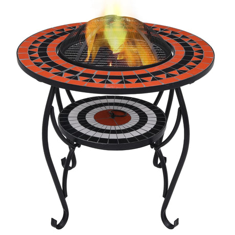 Vidaxl Fire Table Mosaic 68 cm keramisk terracotta -farvet og hvid