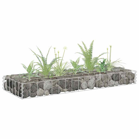 Vidaxl Gabion Planter Insented 90x30x10 cm galvaniseret stål
