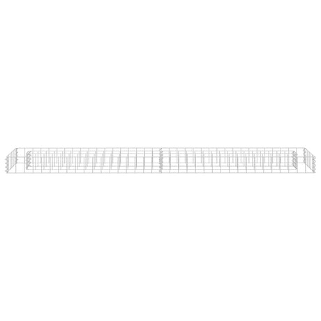 Vidaxl Gabion Planter hævet 180x30x10 cm galvaniseret stål