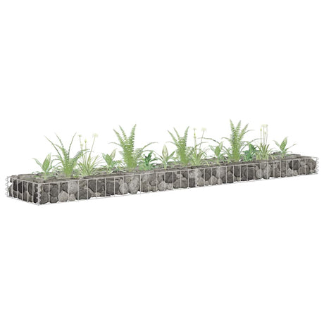 Vidaxl Gabion Planter hævet 180x30x10 cm galvaniseret stål