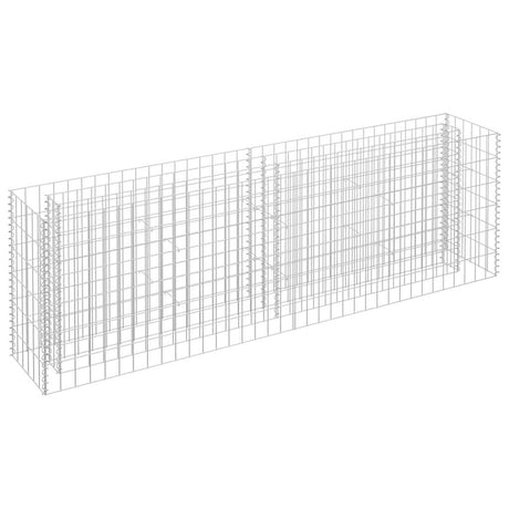 Vidaxl Gabion Planter hævet 180x30x60 cm galvaniseret stål