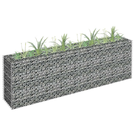 Vidaxl Gabion Planter hævet 180x30x60 cm galvaniseret stål
