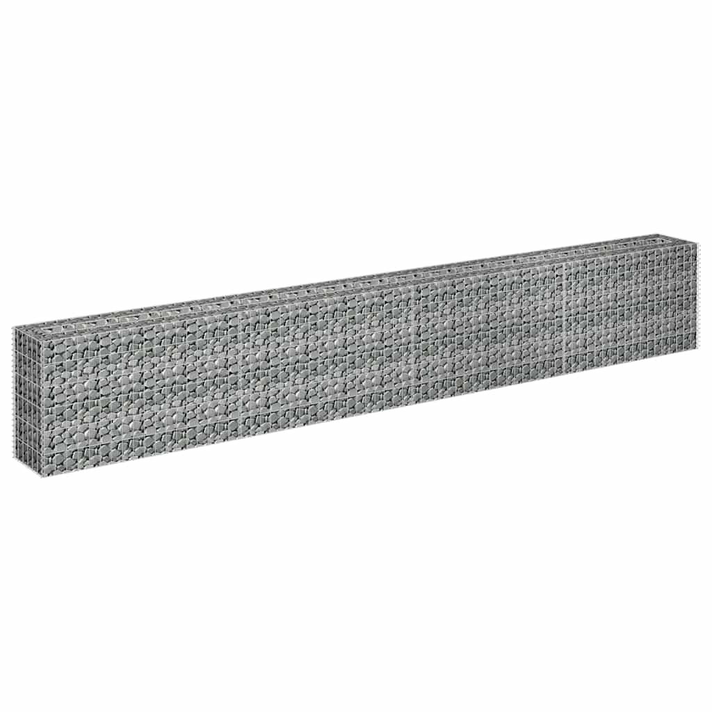 Vidaxl Gabion Planter Insented 360x30x60 cm galvaniseret stål