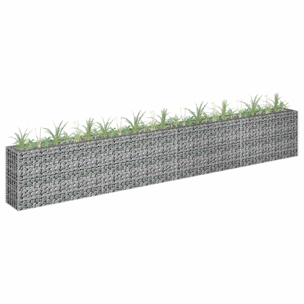 Vidaxl Gabion Planter Insented 360x30x60 cm galvaniseret stål