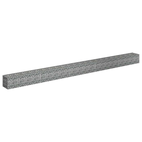 Vidaxl Gabion Planning Box hævet 450x30x30 cm galvaniseret stål