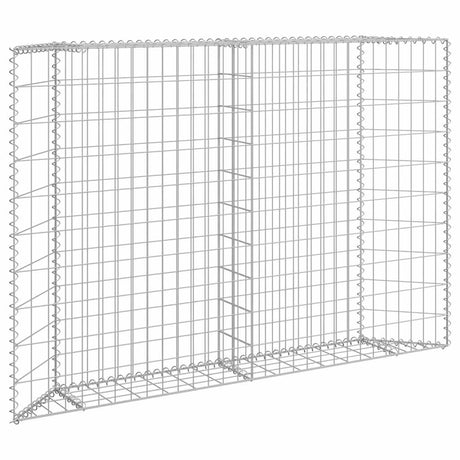 Vidaxl Gabion Planning Bucket Trapezium 150x20x100 cm Galvaniseret stål