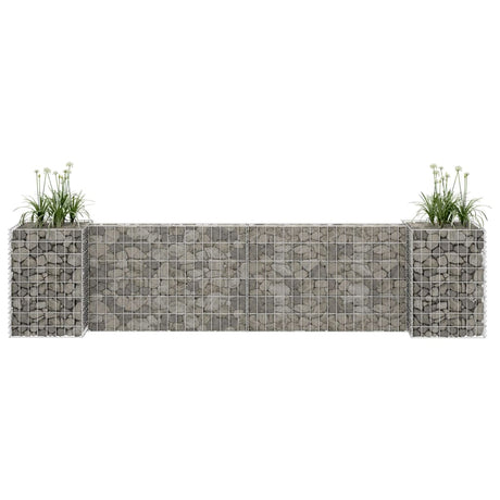 Vidaxl Gabion planter H-formet 260x40x60 cm ståltråd