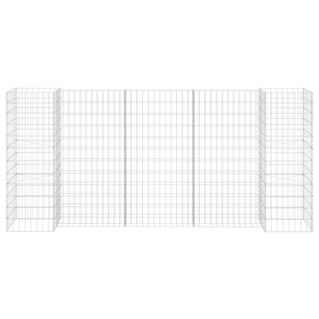 Vidaxl Gabion planter H-formet 260x40x120 cm ståltråd