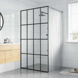 Vidaxl Walk -I brusevæg 100x195 cm gennemsigtigt tempereret glas
