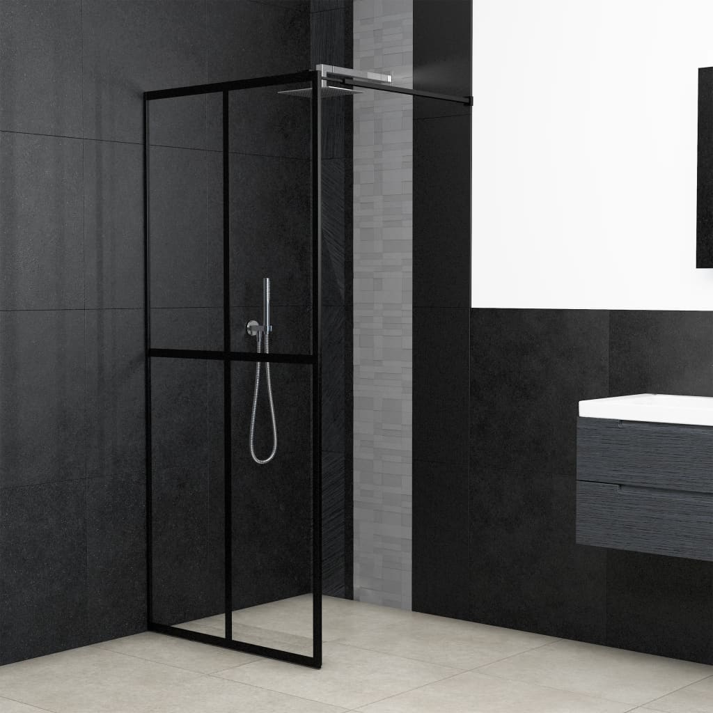 Vidaxl Walk -I brusevæg 118x190 cm gennemsigtigt tempereret glas