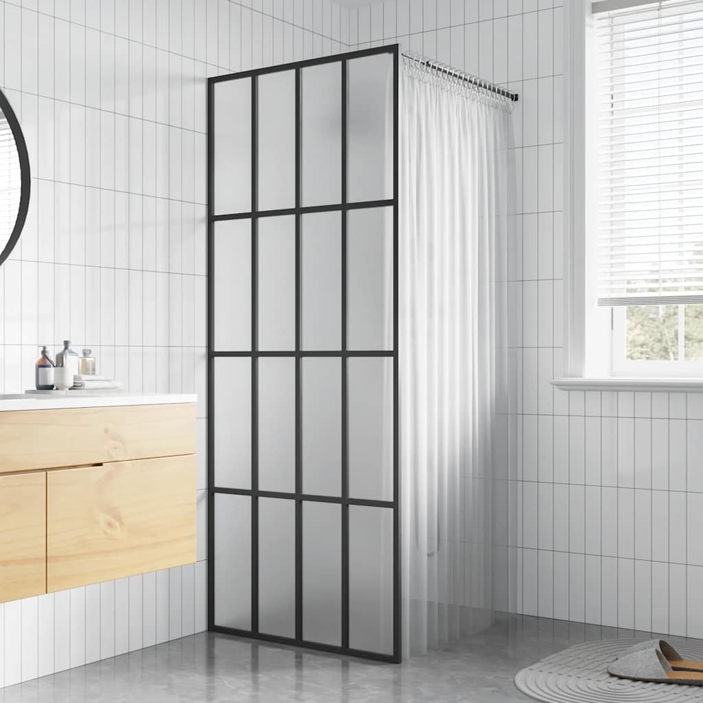 VIDAXL WALK -I brusevæg 90x195 cm mat hærdet glas