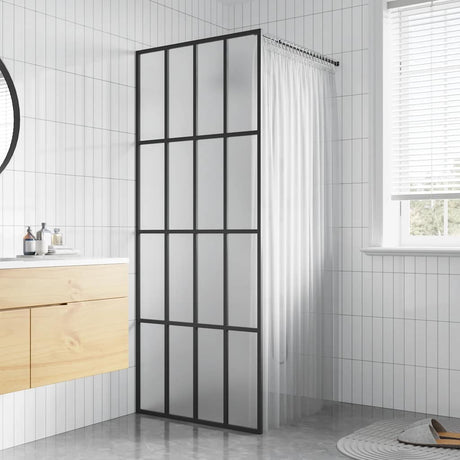 VIDAXL WALK -I brusevæg 90x195 cm mat hærdet glas