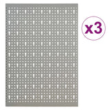 Vidaxl Hakepanel Wall -Mounted 3 PCS 40x58 cm stål