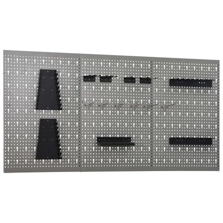Vidaxl Hakepanel Wall -Mounted 3 PCS 40x58 cm stål
