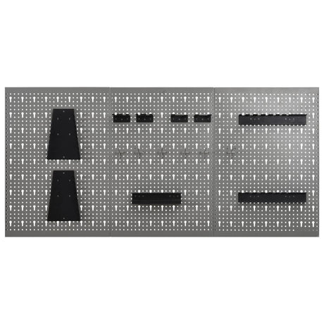 Vidaxl Hakepanel Wall -Mounted 3 PCS 40x58 cm stål