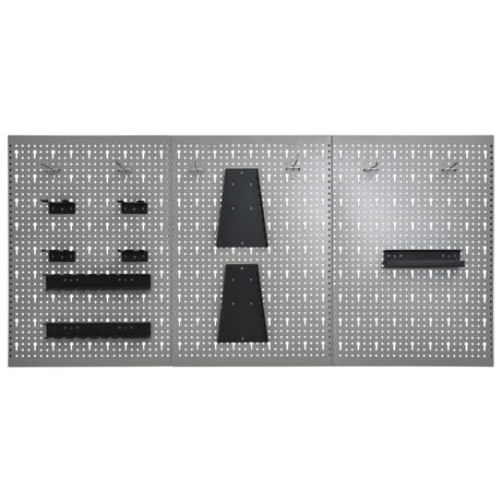 Vidaxl Hakepanel Wall -Mounted 3 PCS 40x58 cm stål
