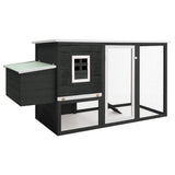 Vidaxl Chicken Coop med nat Loft Wood Grey
