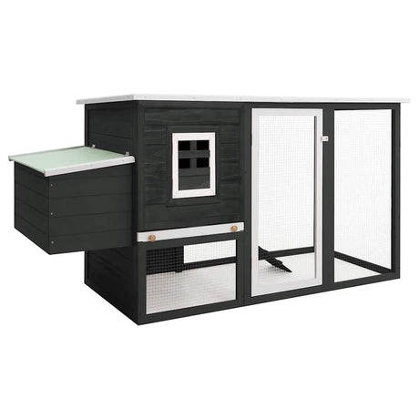 Vidaxl Chicken Coop med nat Loft Wood Grey