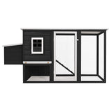 Vidaxl Chicken Coop med nat Loft Wood Grey