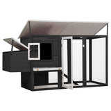 Vidaxl Chicken Coop med nat Loft Wood Grey