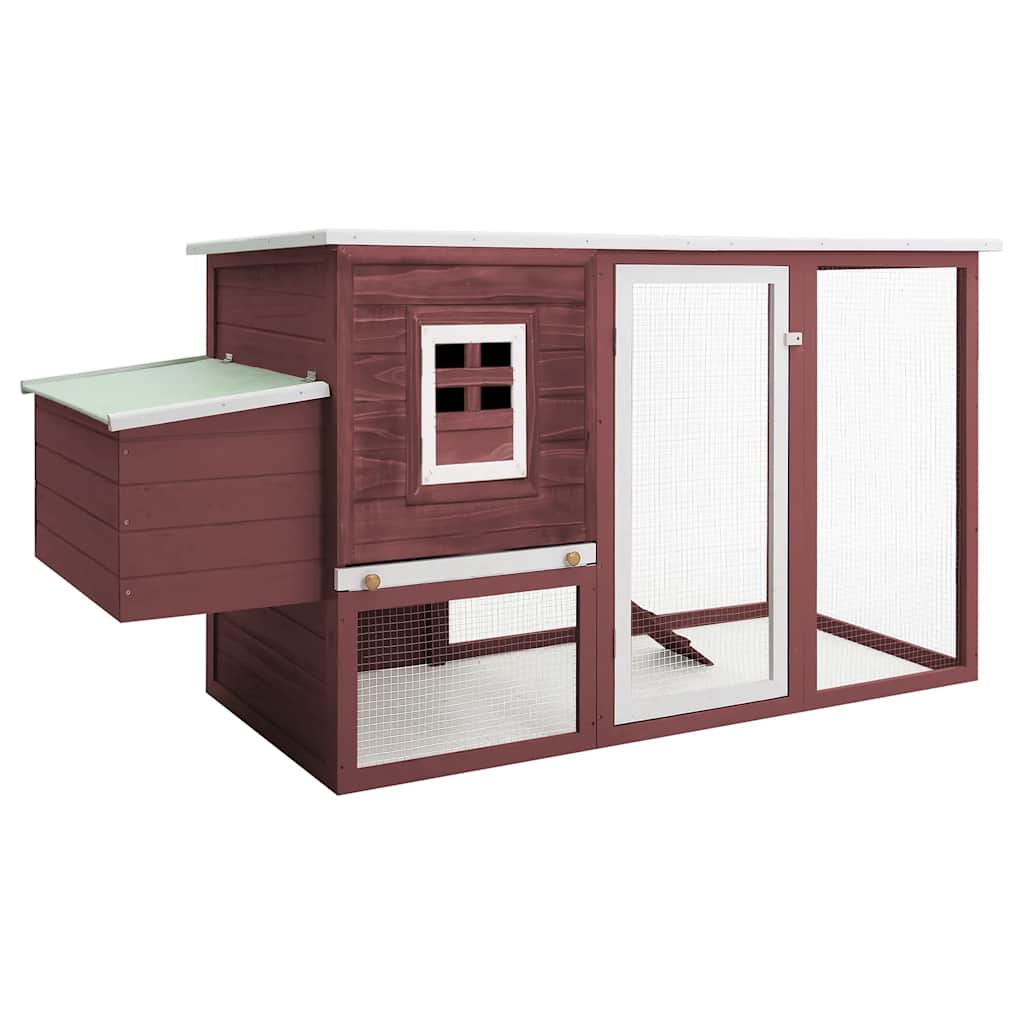 Vidaxl Chicken Coop med nat loft træbrun