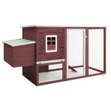 Vidaxl Chicken Coop med nat loft træbrun