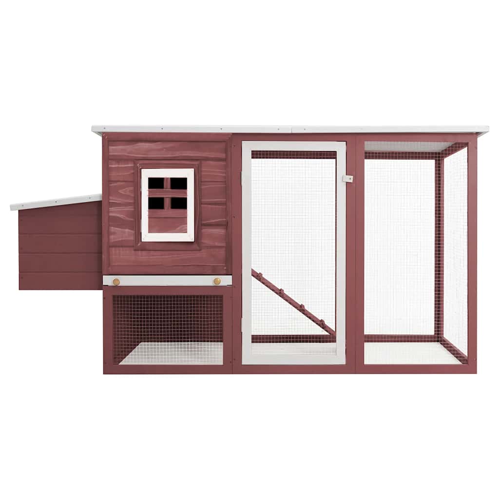 Vidaxl Chicken Coop med nat loft træbrun