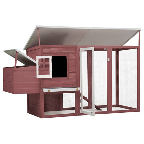 Vidaxl Chicken Coop med nat loft træbrun