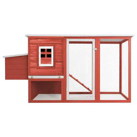 Vidaxl Chicken Coop med natteloftet rød rød