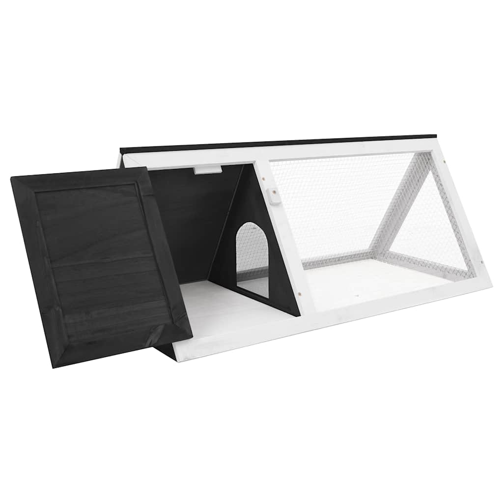 Vidaxl Rabbit Loft Wood Grey