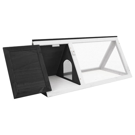 Vidaxl Rabbit Loft Wood Grey