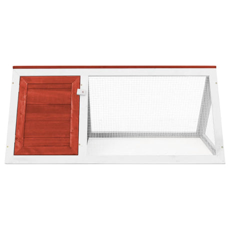 Vidaxl Rabbit Loft Wood Red