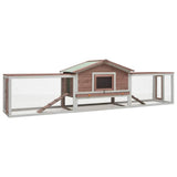 Vidaxl Rabbit Hutch 310x70x87 cm Solid fyrretræ og Pangs Mocha