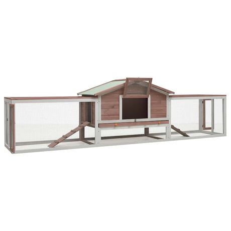 Vidaxl Rabbit Hutch 310x70x87 cm Solid fyrretræ og Pangs Mocha