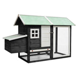 Vidaxl Chicken Coop 170x81x110 cm Solid Pine og Pinewood Grey
