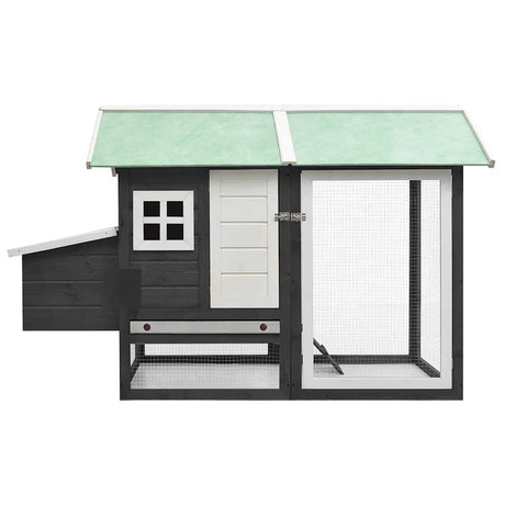 Vidaxl Chicken Coop 170x81x110 cm Solid Pine og Pinewood Grey