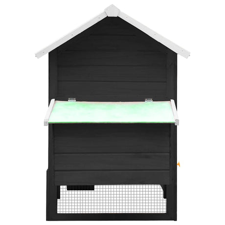 Vidaxl Chicken Coop 170x81x110 cm Solid Pine og Pinewood Grey