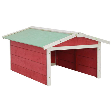 Vidaxx baldakin til plæneklipper 72x87x50 cm fyrretræ rød og hvid