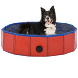 Vidaxl Dog Swimming Pool Sammenfoldelig 80x20 cm PVC Rød