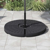 Vidaxl Parasol Feeten Fan -formet 4 st sort