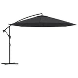 Vidaxl flydeparasol med aluminiumsstang 350 cm sort