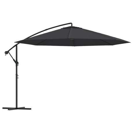 Vidaxl flydeparasol med aluminiumsstang 350 cm sort