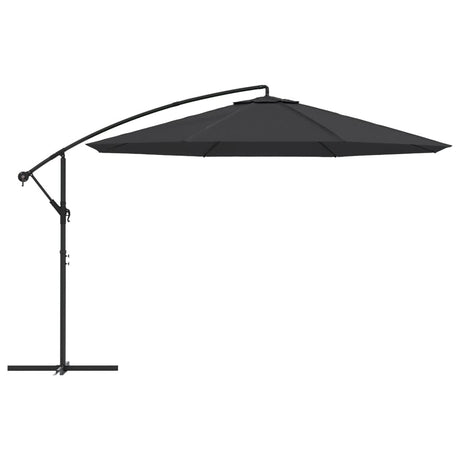 Vidaxl flydeparasol med aluminiumsstang 350 cm sort