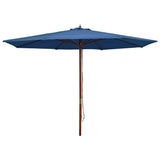 Vidaxl -parasol med træpol 350 cm blå
