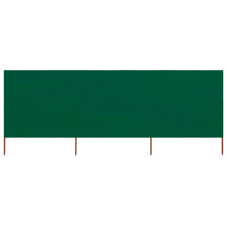 Vidaxl forrude 3 paneler 400x80 cm stofgrøn