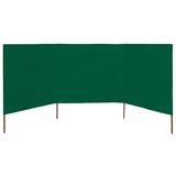 Vidaxl forrude 3 paneler 400x80 cm stofgrøn