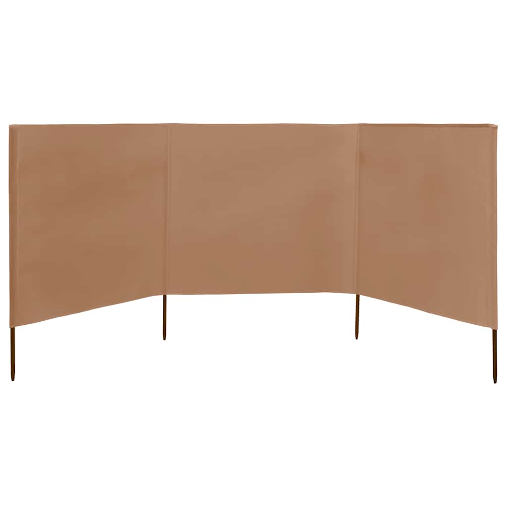 Vidaxl forrude 3 paneler 400x80 cm stof taupe