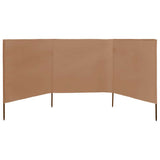 Vidaxl forrude 3 paneler 400x80 cm stof taupe