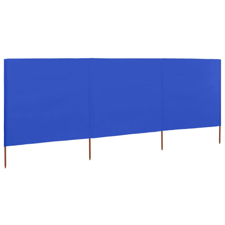 Vidaxx vindfang 3-paneler 400x80 cm stof azurblå