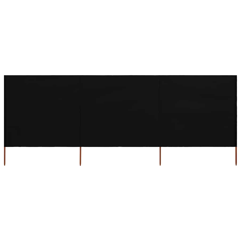 Vidaxx vindfang 3-paneler 400x120 cm stof sort